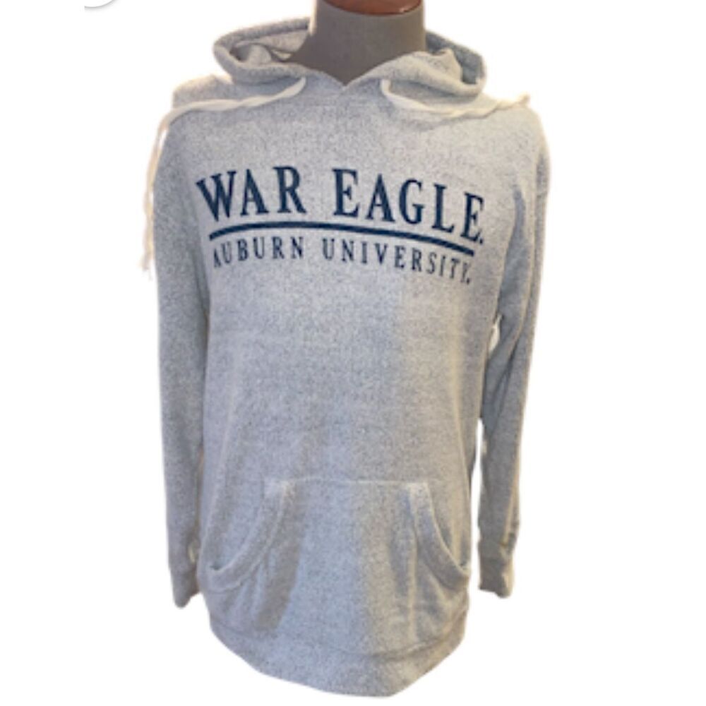 Auburn University War Eagle Hoodie Sz. M Gray Kangaroo Pockets MV Sport SEC